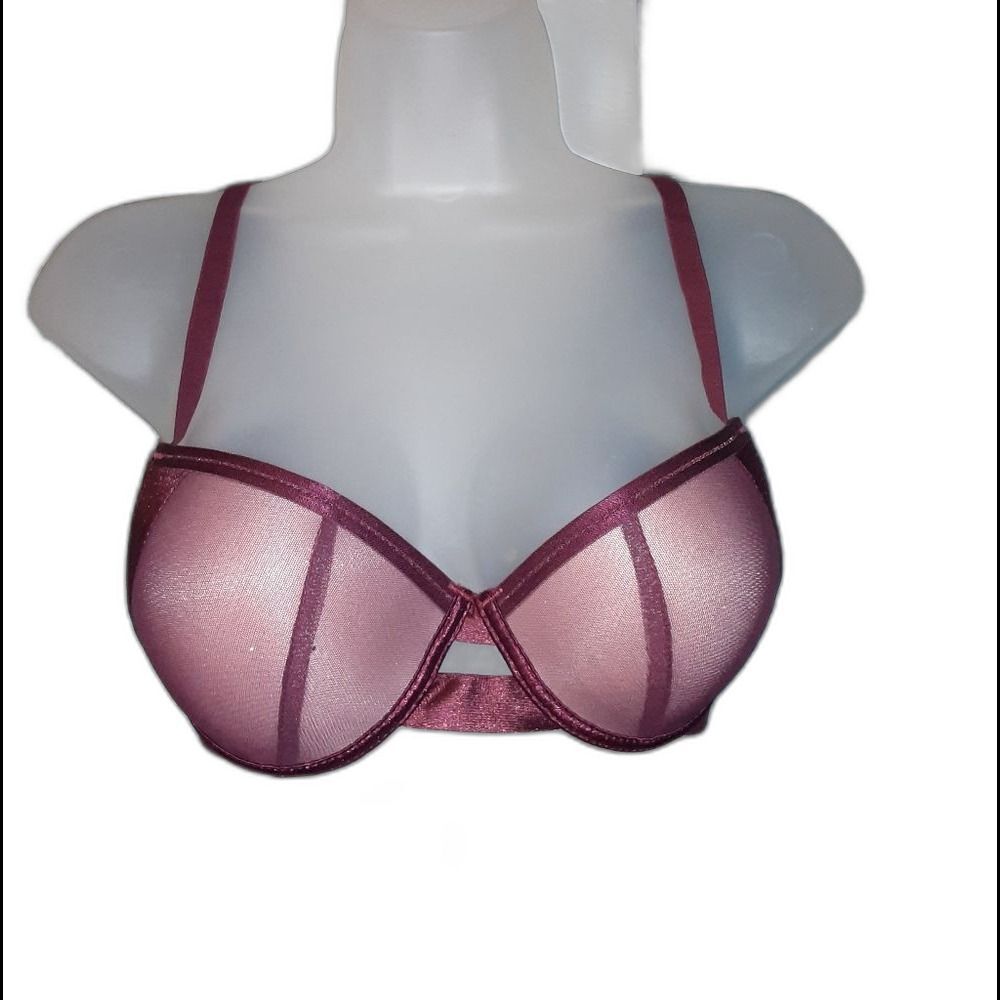 Youmita 38B Zinfandel Demi Mesh Push Up Bra NWT